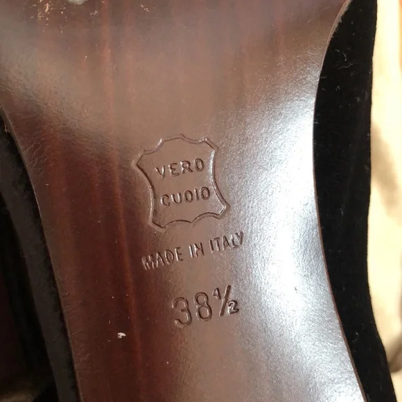 Sold Vero Cuoio vintage velvet boots - Picture 5 of 5